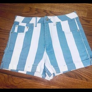 Blue/White Jean Shorts